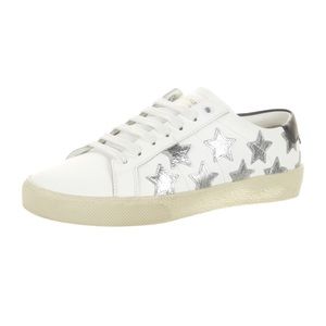 Saint Laurent Court Classic SL/06 Metallic Star Leather Sneakers